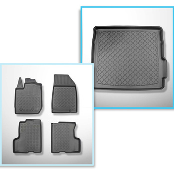 Kit tapis de coffre et tapis de voiture TPE pour: Dacia Duster II SUV (01.2018-....) - 4 roues motrices