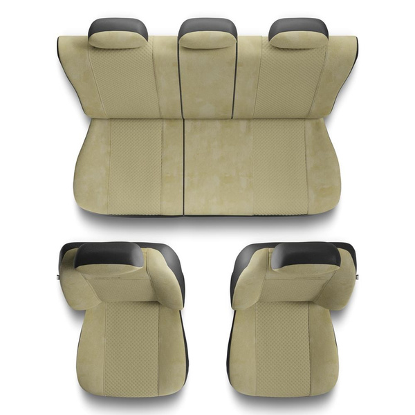 Housses de siège adaptées pour Fiat Qubo (2009-2019) - housse siege voiture universelles - couverture siege - PG-3