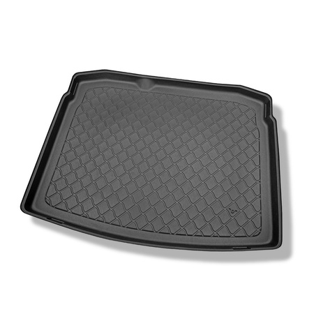 Tapis de coffre adapté pour Volkswagen Golf VI 5K Comfortline Hayon (09.2008-09.2012) - bac de coffre - protection de coffre voiture - avec roue de secours à usage temporaire ou kit de réparation