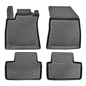 Tapis de sol en TPE adapté pour Renault Megane IV Estate (09.2016-2024) - aussi pour la version hybride - tapis de voiture - noir