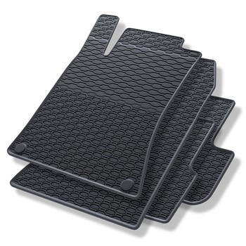 Tapis de sol en caoutchouc adapté pour Mercedes-Benz CLA C117 (2013-2019) - tapis de voiture - noir