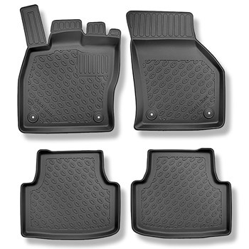 Tapis de sol en TPE adapté pour Seat Leon IV Hayon, Sportstourer (03.2020-....) - pas pour la version mHEV - tapis de voiture - noir