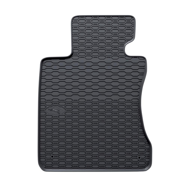 Tapis de sol en caoutchouc adapté pour BMW 5 E60, E61 Berline, Touring (2003-2010) - tapis de voiture - noir - 4 pcs.