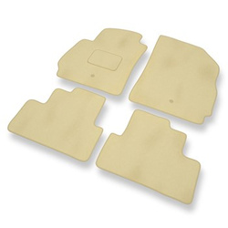 Tapis de Sol Velours adapté pour Chevrolet Orlando Monospace (2010-2018) - Premium tapis de voiture - beige