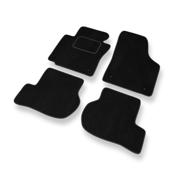 Tapis de Sol Velours adapté pour Skoda Octavia II (2004-2013) - Premium tapis de voiture - noir