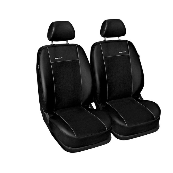 Housses de siège sur mesure adaptées pour Citroen Berlingo II Van (2008-2018) seulement les sièges avant - deux simple - housse siege voiture - couverture siege - noir