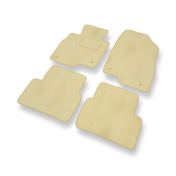 Tapis de Sol Velours adapté pour Mazda 3 III Hayon, Berline (2013-2019) - Premium tapis de voiture - beige