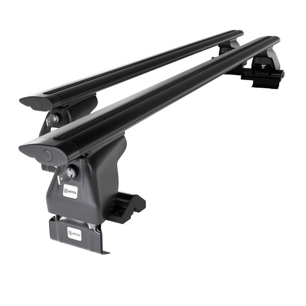 Barres de toit en aluminium adapté pour Audi A6 C6 Berline (2004-2010) - Porte-Bagages de Voiture noir - toit normal