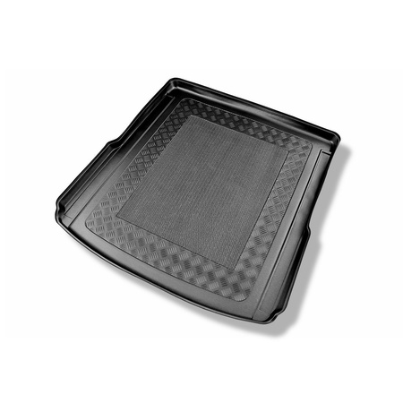 Tapis de coffre adapté pour Audi A6 C8 4H Avant (09.2018-....) - bac de coffre - protection de coffre voiture - aussi pour les modèles avec des rails de fixation; aussi pour la version Quattro; non pour version TFSI e plug-in hybrid