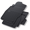 Tapis de sol en caoutchouc adapté pour Opel Adam Hayon (2012-2019) - tapis de voiture - noir - 4 pcs.