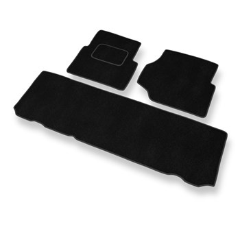 Tapis de Sol Velours adapté pour Land Rover Defender II (1990-2007) - Premium tapis de voiture - noir