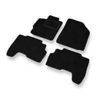 Tapis de Sol Velours adapté pour Toyota Yaris II (2005-2010) - Premium tapis de voiture - noir