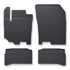 Tapis de sol en caoutchouc adapté pour Suzuki Vitara III SUV (2015-....) - tapis de voiture - noir - 4 pcs.
