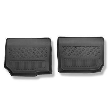 Tapis de sol en TPE adapté pour Opel Zafira II Monospace (05.2005-2014) - 7 sièges - tapis de voiture - noir