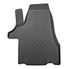 Tapis de sol en TPE adapté pour Volkswagen Caravelle T5, T6, T6.1 Van (2003-2024) - empattement court et long - tapis de voiture - noir