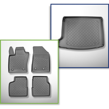 Kit tapis de coffre et tapis de voiture TPE pour: Jeep Compass II MP 4xe Plug-in