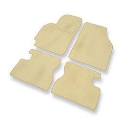 Tapis de Sol Velours adapté pour Honda HR-V SUV (1999-2006) 5 portes - Premium tapis de voiture - beige