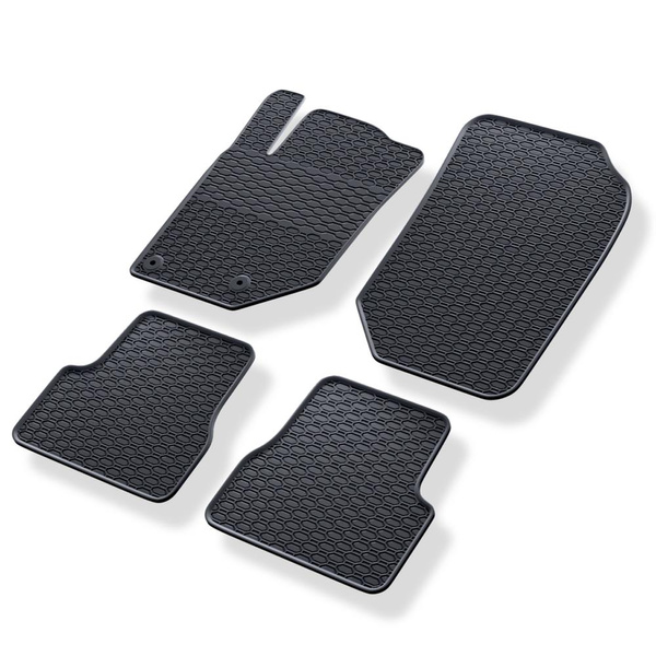Tapis de sol en caoutchouc adapté pour Opel Corsa F Hayon (2019-....) - tapis de voiture - noir - 4 pcs.