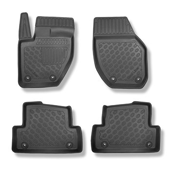 Tapis de sol en TPE adapté pour Volvo V40 II Cross Country Hayon (07.2012-07.2019) - tapis de voiture - noir