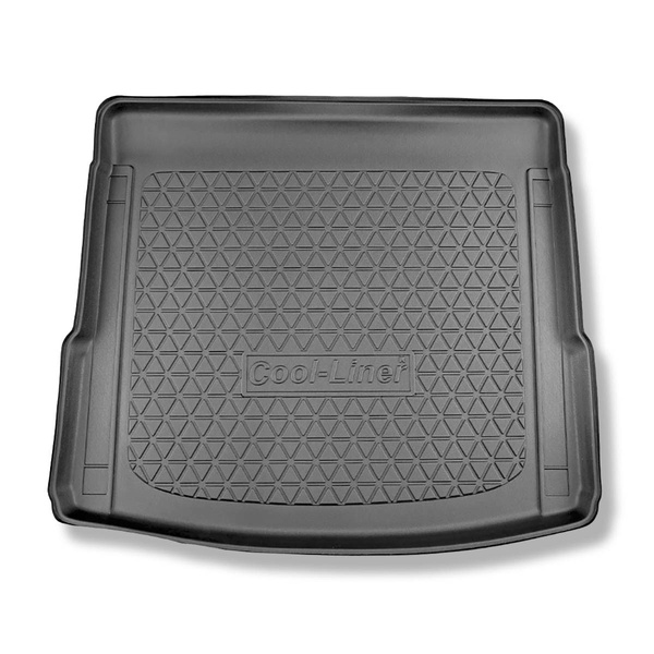 Tapis de coffre adapté pour Audi Q5 II FY SUV (01.2017-08.2024) - bac de coffre - protection de coffre voiture - aussi pour les modèles avec des rails de fixation; non pour version TFSI e plug-in hybrid; sièges arrière fixes