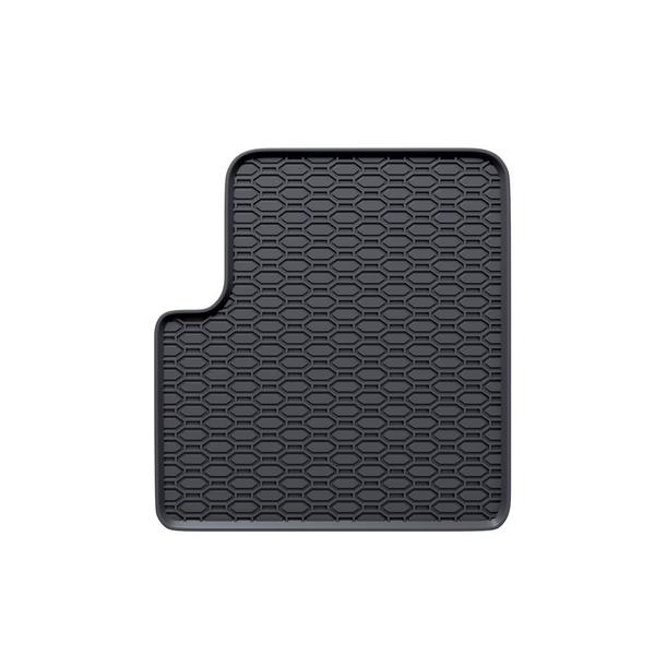 Tapis de sol en caoutchouc adapté pour Fiat Panda III Hayon (2012-....) - tapis de voiture - noir - 4 pcs.