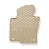 Tapis de sol en caoutchouc adapté pour Volkswagen Passat B6 (2005-2010) - tapis de voiture - beige