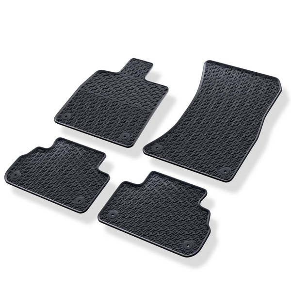 Tapis de sol en caoutchouc adapté pour Audi Q5 II (2017-....) - tapis de voiture - noir
