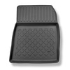 Tapis de sol en TPE adapté pour Mitsubishi ASX II SUV (03.2023-....) - aussi pour la version hybride - tapis de voiture - noir