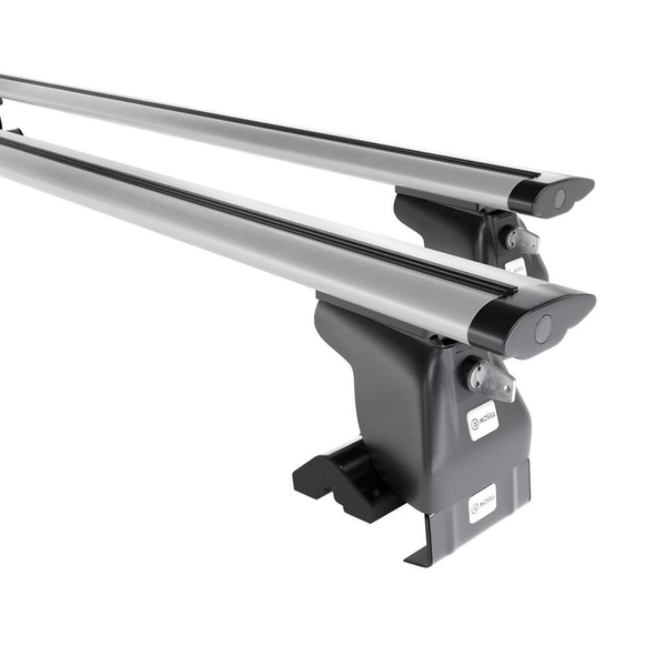 Barres de toit en aluminium adapté pour BMW 5 E60 Berline (2004-2009) - Porte-Bagages de Voiture argent - toit normal