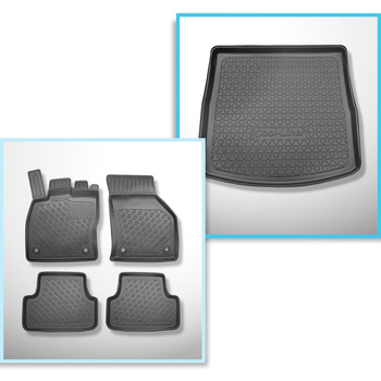 Kit tapis de coffre et tapis de voiture TPE pour: Seat Leon III 5F Sportstourer 