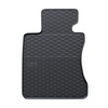 Tapis de sol en caoutchouc adapté pour BMW 5 E60, E61 Berline, Touring (2003-2010) - tapis de voiture - noir - 4 pcs.