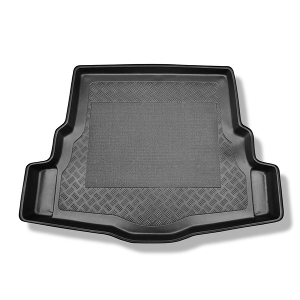 Tapis de coffre adapté pour Alfa Romeo 159 Berline (09.2005-2011) - bac de coffre - protection de coffre voiture - avec roue de secours taille normale