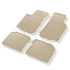 Tapis de sol en caoutchouc adapté pour Seat Leon I (1999-2005) - tapis de voiture - beige