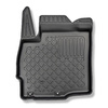 Tapis de sol en TPE adapté pour Mitsubishi Outlander III SUV (09.2012-....) - non pour version hybride; sans la troisième rangée de sièges - tapis de voiture - noir