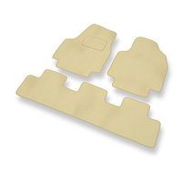 Tapis de Sol Velours adapté pour Fiat Scudo I (1995-2007) - Premium tapis de voiture - beige