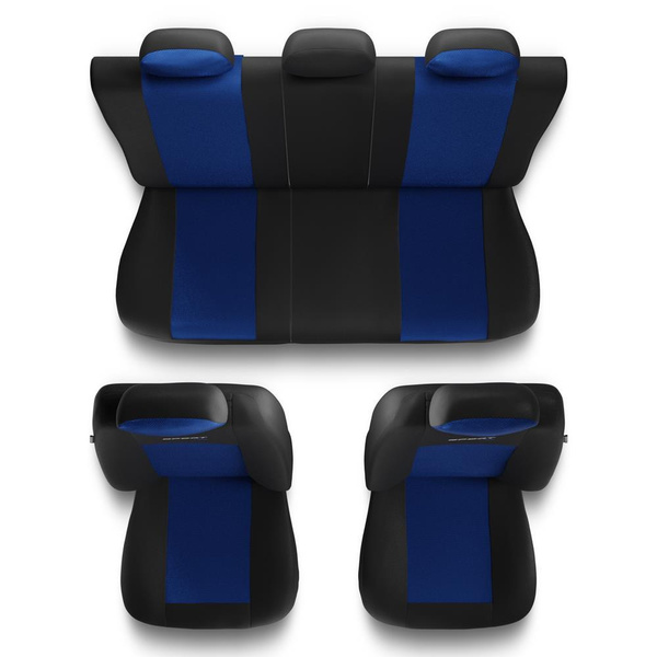 Housses de siège adaptées pour Lancia Phedra (2002-2010) - housse siege voiture universelles - couverture siege - S-BL