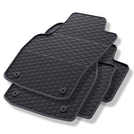 Tapis de sol en caoutchouc adapté pour Opel Astra H (2004-2013) - tapis de voiture - noir