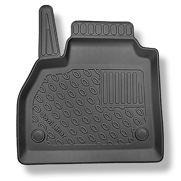 Tapis de sol en TPE adapté pour Renault Kangoo II Van (2008-04.2021) - 5 ou 7 sièges; sans la troisième rangée de sièges - tapis de voiture - noir
