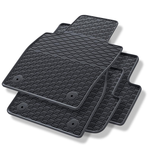 Tapis de sol en caoutchouc adapté pour Audi A1 II (2018-2024) - tapis de voiture - noir