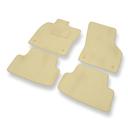 Tapis de Sol Velours adapté pour Audi A3 III 8V Hayon, Cabriolet, Berline, Sportback (2012-2020) - Premium tapis de voiture - beige