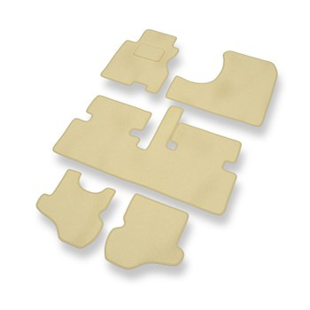 Tapis de Sol Velours adapté pour Honda Stream I (2001-2006) - Premium tapis de voiture - beige