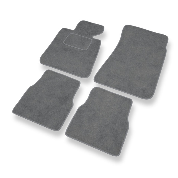 Tapis de Sol Velours adapté pour BMW 3 M3 I E30 Coupé, Cabriolet, Berline, Touring (1985-1992) - Premium tapis de voiture - gris