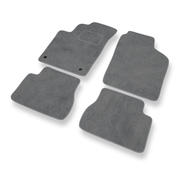 Tapis de Sol Velours adapté pour Kia Picanto I Hayon (2004-2010) - Premium tapis de voiture - gris