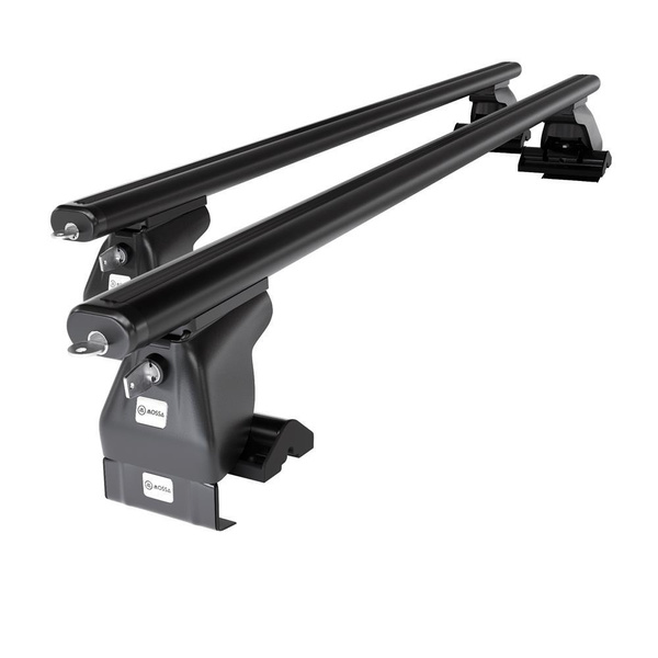 Barres de toit en aluminium adapté pour Alfa Romeo 159 Berline (2005-2012) - Porte-Bagages de Voiture noir - toit normal