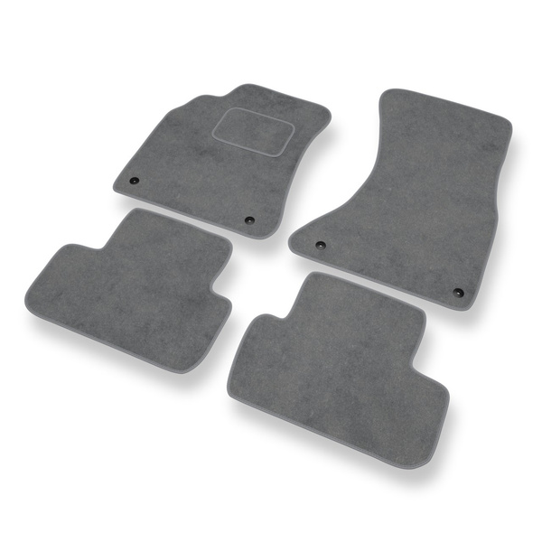 Tapis de Sol Velours adapté pour Audi A4 IV B8 Avant, Berline (2008-2015) - Premium tapis de voiture - gris