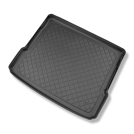 Tapis de coffre adapté pour Mercedes-Benz EQB X243 SUV (12.2021-....) - bac de coffre - protection de coffre voiture - 5 places; coffre supérieur; plancher amovible en la position la plus basse; 7 places - 3me rangée abaissée