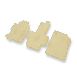 Tapis de Sol Velours adapté pour Honda FR-V Monospace (2004-2009) - Premium tapis de voiture - beige