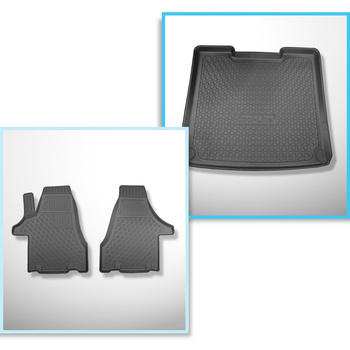 Kit tapis de coffre et tapis de voiture TPE pour: Volkswagen Caravelle T6, T6.1 