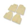 Tapis de Sol Velours adapté pour Peugeot 607 Berline (1999-2010) - Premium tapis de voiture - beige
