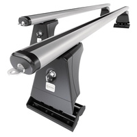Barres de toit en aluminium adapté pour Mazda CX-7 SUV (2007-2012) - Porte-Bagages de Voiture argent - points de montage - (suivant le modèle de voiture ils peuvent se situer à différents endroits)